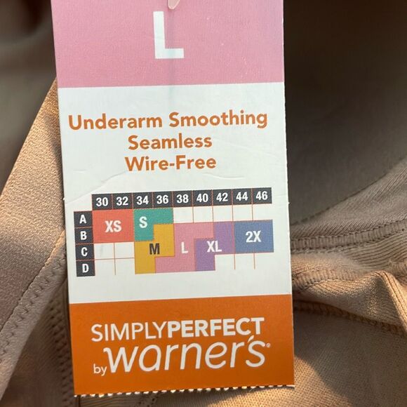 Warner's Simply Perfect Underarm Smoothing Seamless Stretch Wireless Lightly Lin - Picture 5 of 8